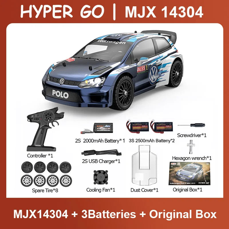 HYPER GO RC MJX 14304 14303 14302 14301 High Speed Drift Car With Gyroscope - Electric Toy for Kids Volkswagen Racing Gift
