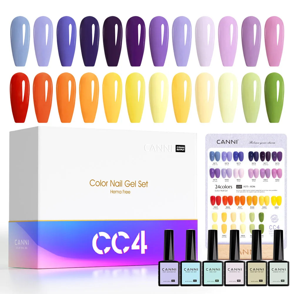 CANNI 9ml Gel Polish Set 30PCS HEMA-Free Soak Off UV LED Nail Varnish Kit, Long Lasting Manicure Gel for Nail Art Salon DIY