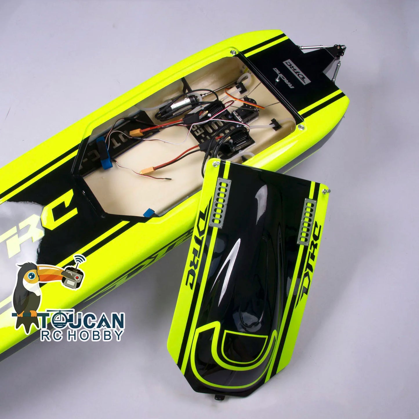 US Stock DTRC E51 Fiber Glass Electric PNP RC Boat Dual Motor Servo ESC Propeller W/O Battery Model Toys Toucanhobby TH18470