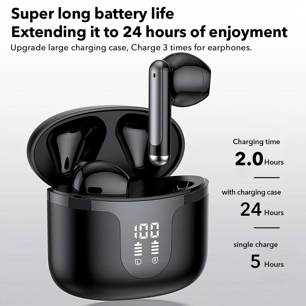 Mpow S47 True Wireless Bluetooth V5.3 Earphones with 35H Playback TWS Waterproof Earbuds for iPhone Huawei Xiaomi All Smartphone
