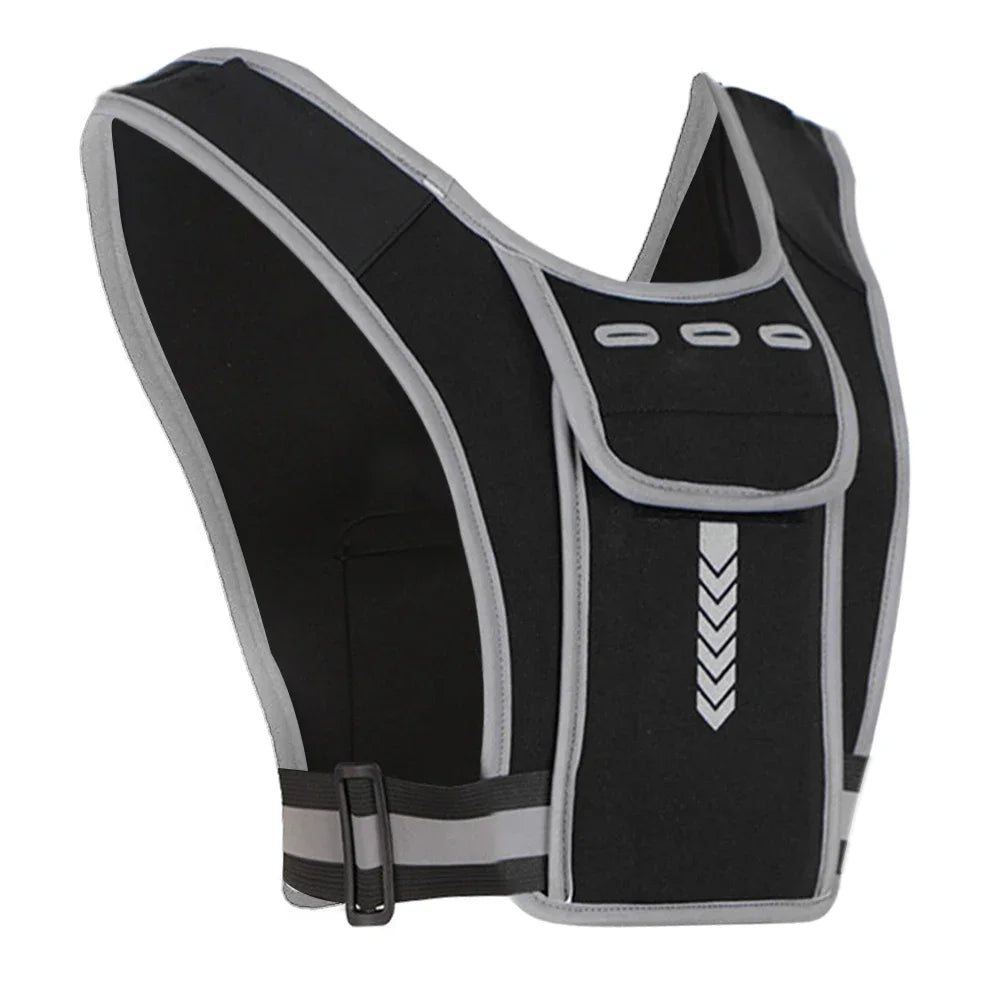 Running Backpack Reflective Vest Package Multifunctional Sports Phone Chest Pack Lightweight for Outdoor Sports Cycling Climbing