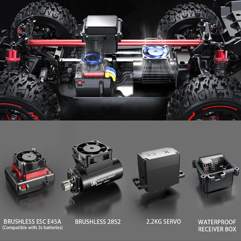 MJX 14209 14210 V3.0 1/14 RC Car 75km/h Brushless Hyper Go 2.4G Remote Control 4WD Off-road Racing RC Truck Electric Hobby Toy