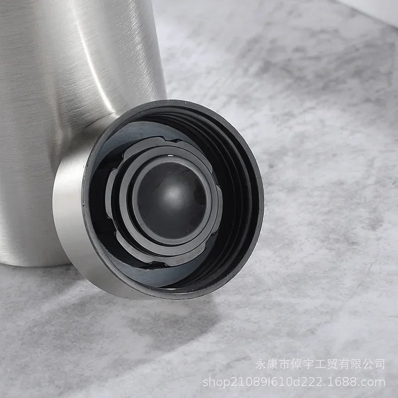 Water 650ml/1000ml Flask Steel Gym Water Single-layer Metal Camping Sports Drinkware Bottle Rugged Cup Sport Stainless