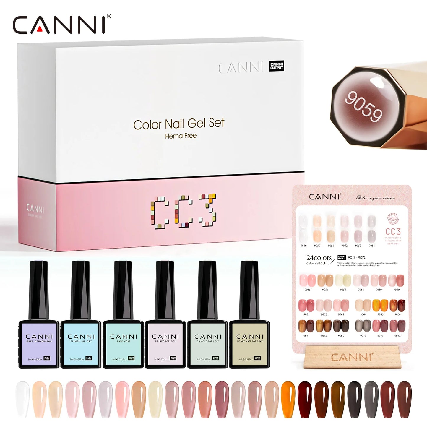 CANNI 9ml Gel Polish Set 30PCS HEMA-Free Soak Off UV LED Nail Varnish Kit, Long Lasting Manicure Gel for Nail Art Salon DIY