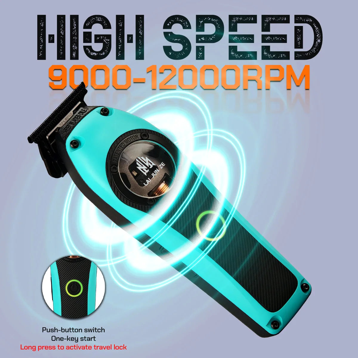 BRDCLIP Barber Professional Magnetic Levitation Motor Hair Clipper 7800-13000RPM DLC Blade Trimmer 9000-12000RPM Shaver 9000RPM