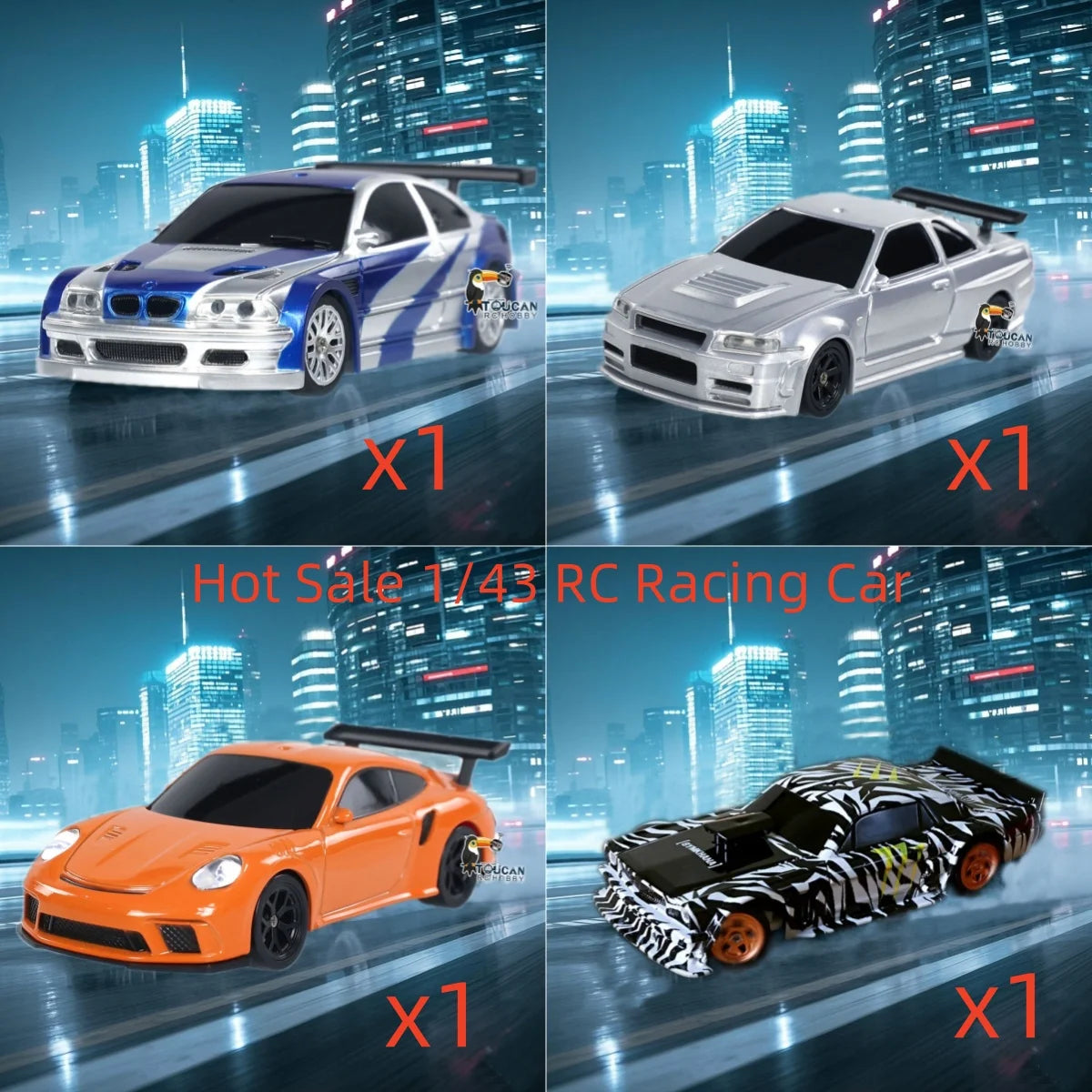 Gift Sale US Stock Toys 1/43 Scale RTR RC Drift Car Gyro Race Car 4WD Ready to Run Mini Car High Speed Vehicle Finished Model