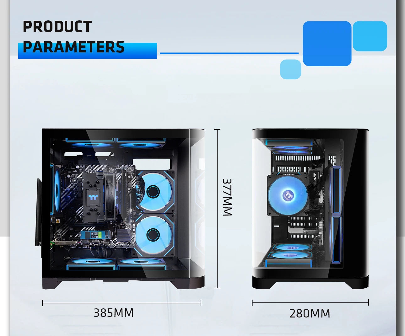YEAH MAGIC Gaming Desktop AMD Ryzen 5 5600GT 3.9GHz 16GB(8G*2) DDR4 3200 1T NVME SSD ARGB 7 Fans Win 11 Home Gamer Desktop Compu