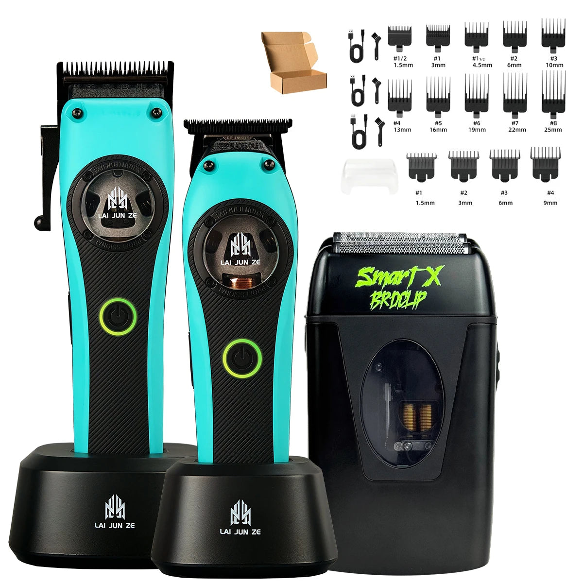 BRDCLIP Barber Professional Magnetic Levitation Motor Hair Clipper 7800-13000RPM DLC Blade Trimmer 9000-12000RPM Shaver 9000RPM