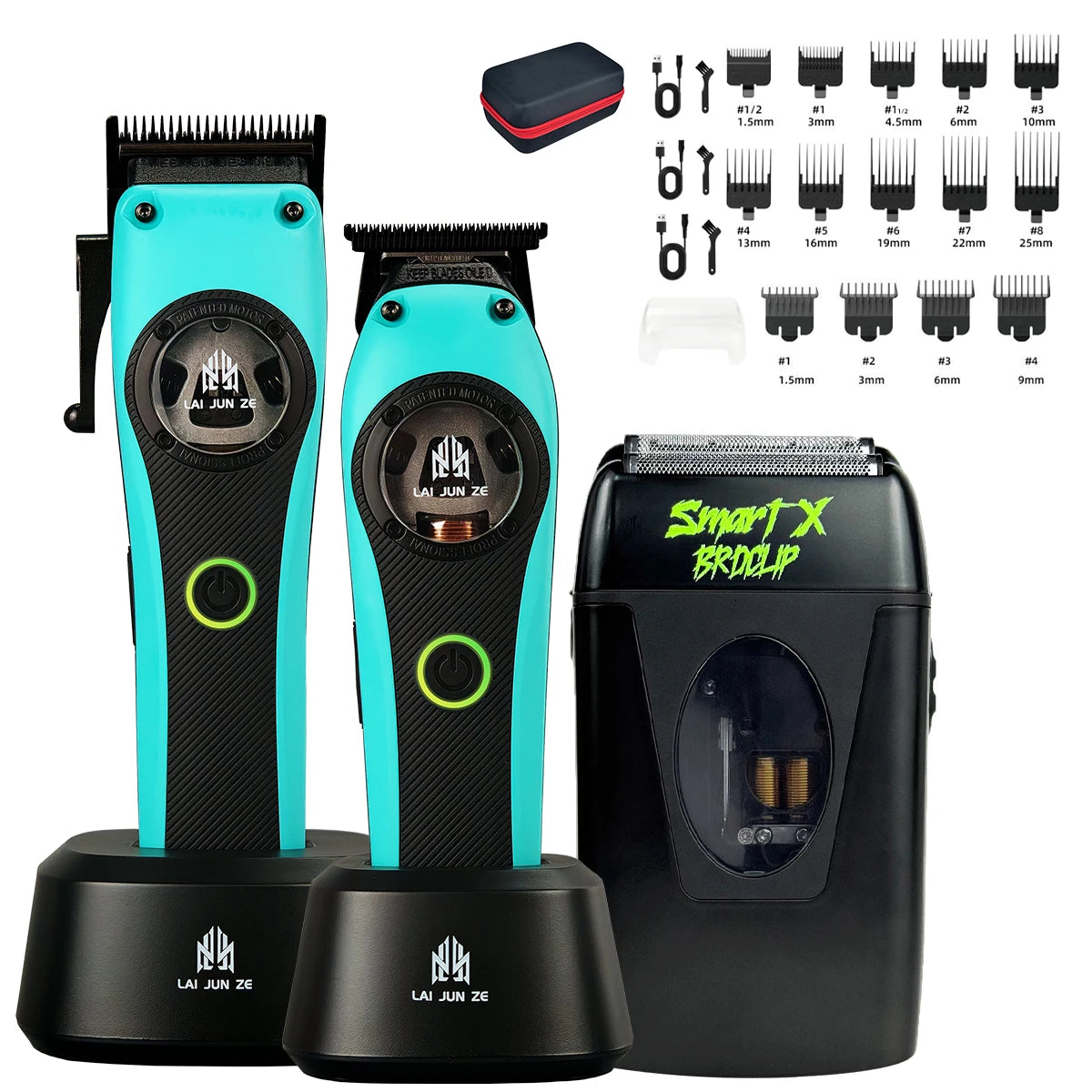 BRDCLIP Barber Professional Magnetic Levitation Motor Hair Clipper 7800-13000RPM DLC Blade Trimmer 9000-12000RPM Shaver 9000RPM