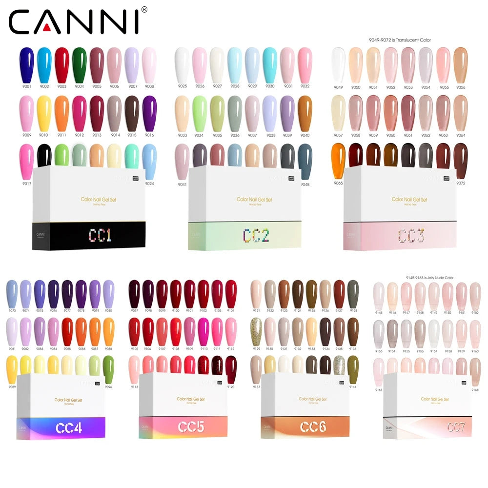 CANNI 9ml Gel Polish Set 30PCS HEMA-Free Soak Off UV LED Nail Varnish Kit, Long Lasting Manicure Gel for Nail Art Salon DIY