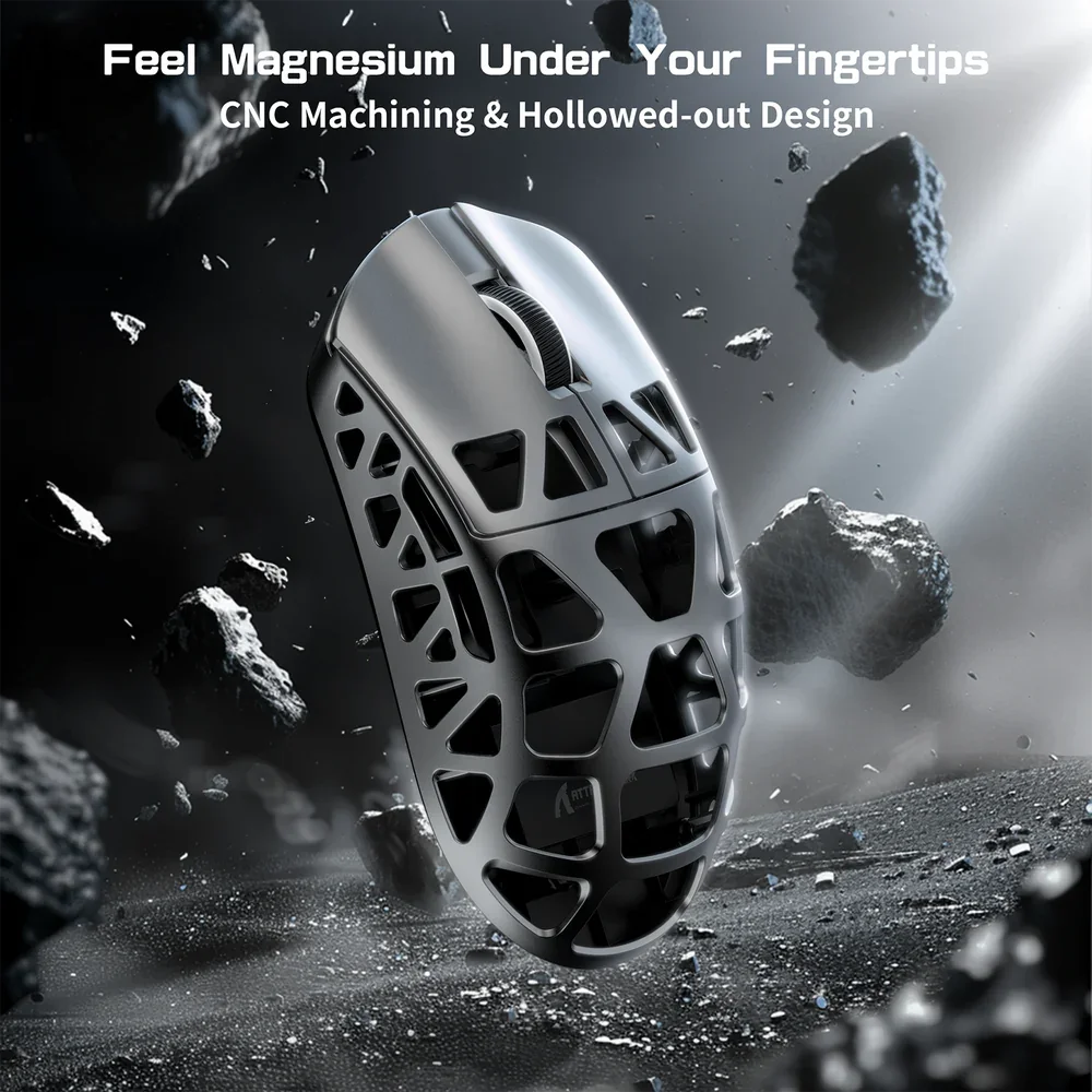ATTACK SHARK R3 Magnesium Alloy Gaming Mouse 8K SUPERLIGHT 8000Hz 6 Adjustable DPI up to 26000 PAW3395 BT/2.4G Wireless/Wired