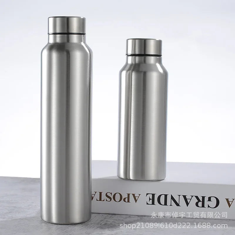 Water 650ml/1000ml Flask Steel Gym Water Single-layer Metal Camping Sports Drinkware Bottle Rugged Cup Sport Stainless