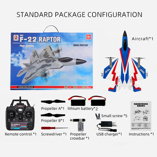 SG-F22 RC Airplane 3D Stunt Plane Model 2.4G Remote Control Fighter Glider Electric Rc Aircraft Toys For Children Adults
