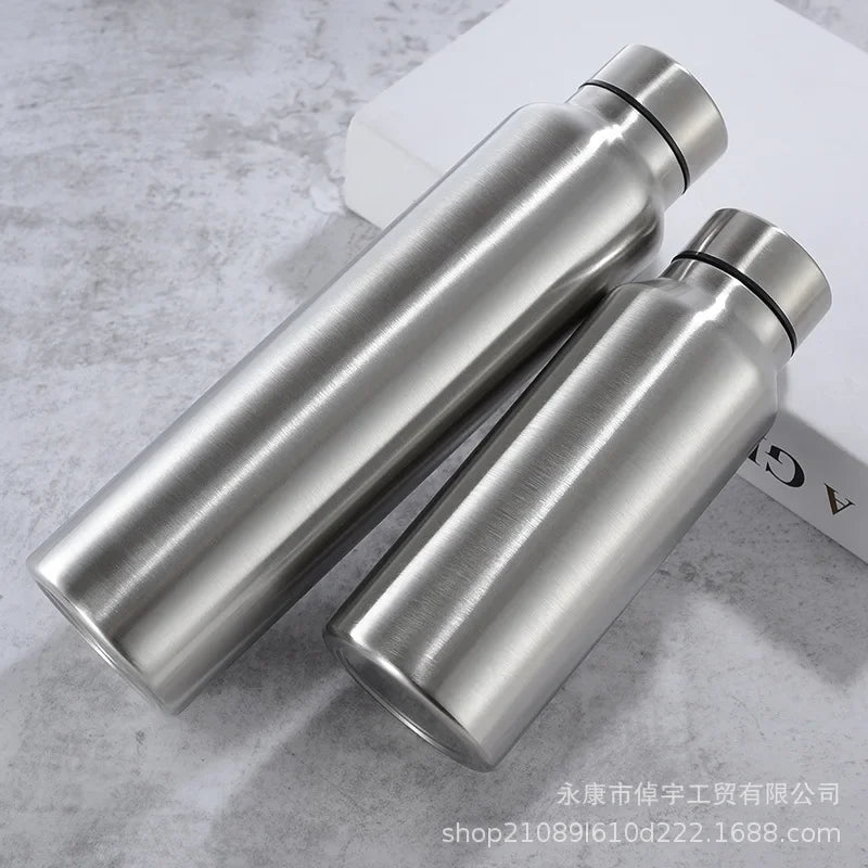 Water 650ml/1000ml Flask Steel Gym Water Single-layer Metal Camping Sports Drinkware Bottle Rugged Cup Sport Stainless