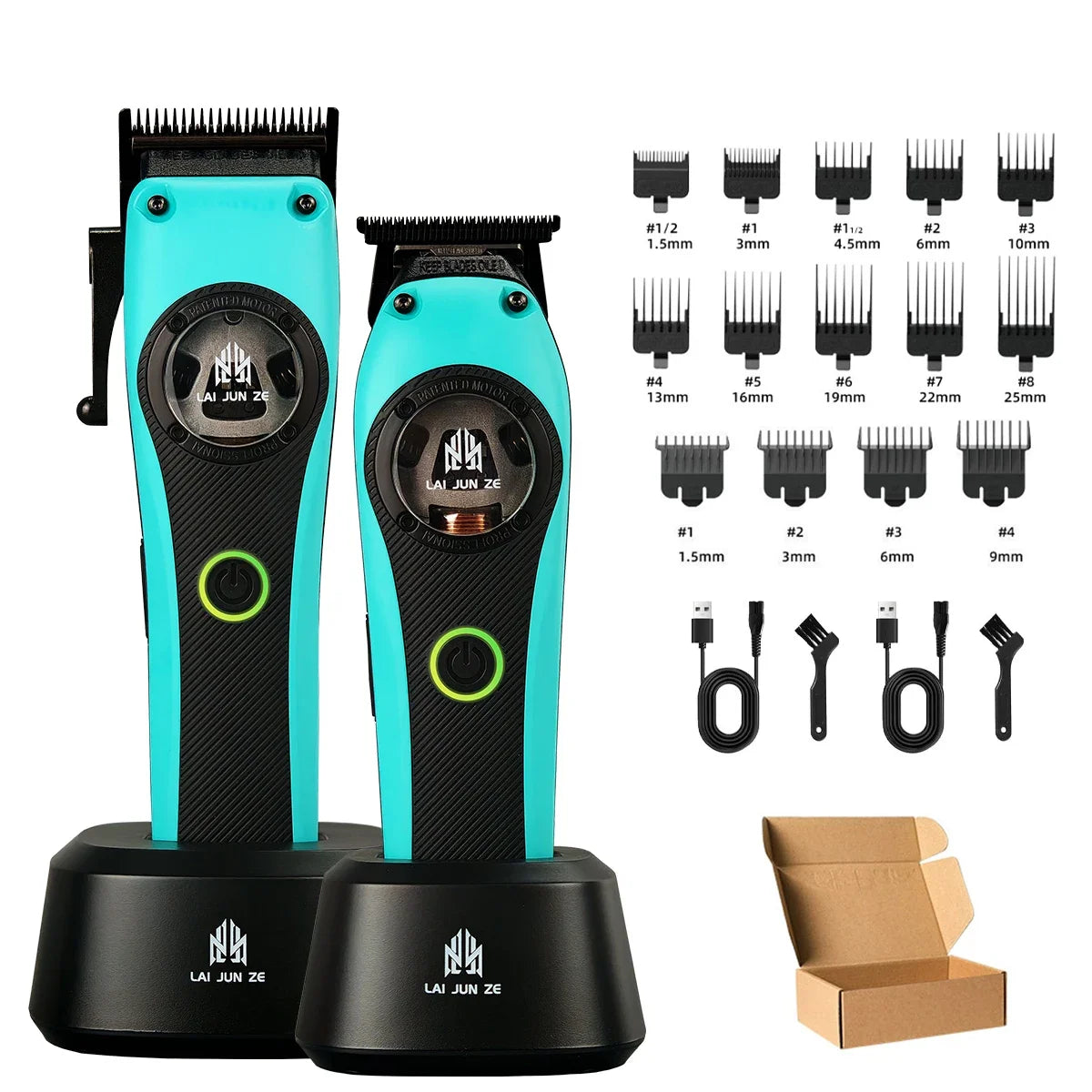 BRDCLIP Barber Professional Magnetic Levitation Motor Hair Clipper 7800-13000RPM DLC Blade Trimmer 9000-12000RPM Shaver 9000RPM