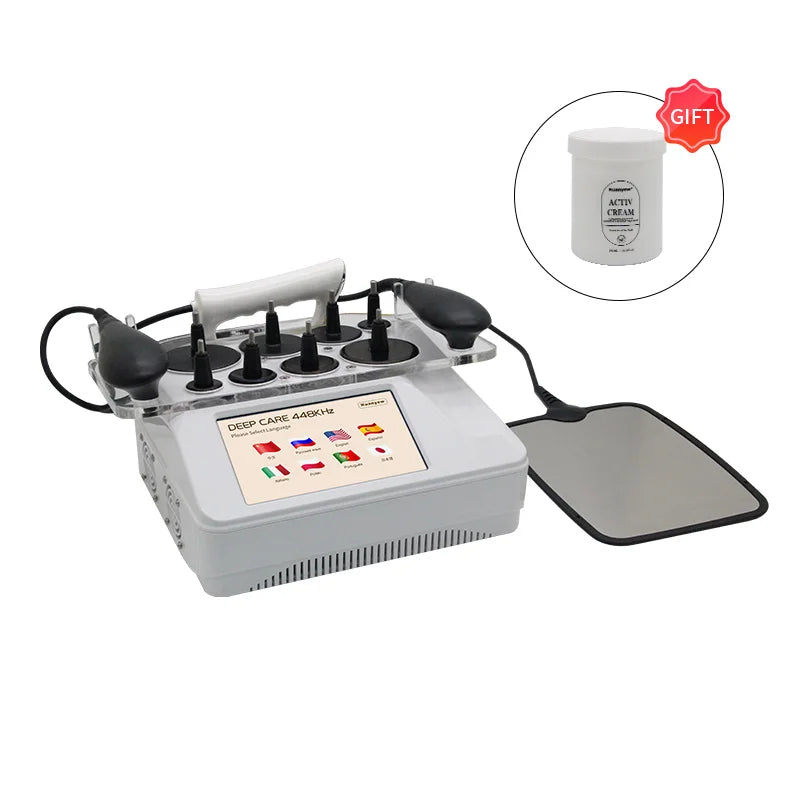 448KHZ Indiba Penetrates RF Tecar Therapy RET CET Diathermy Body Care Deep Health Warm System Spa Pain Relief Skin Tightening