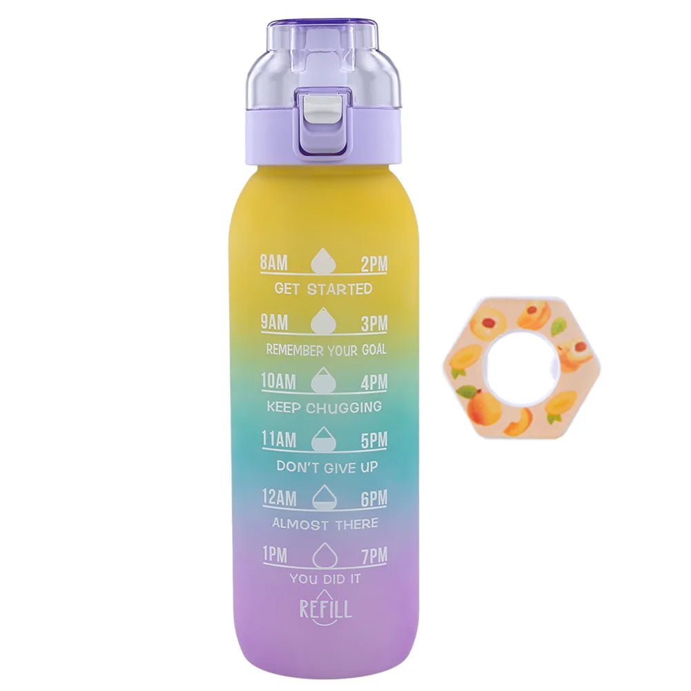 1000ML Fragrance Smelling Water Bottle Portable Air WaterUp Bottle Scent Straw Water Cup with 1/7 Flavor Pod for Outdoor Sports