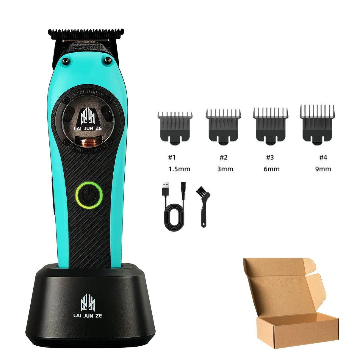 BRDCLIP Barber Professional Magnetic Levitation Motor Hair Clipper 7800-13000RPM DLC Blade Trimmer 9000-12000RPM Shaver 9000RPM