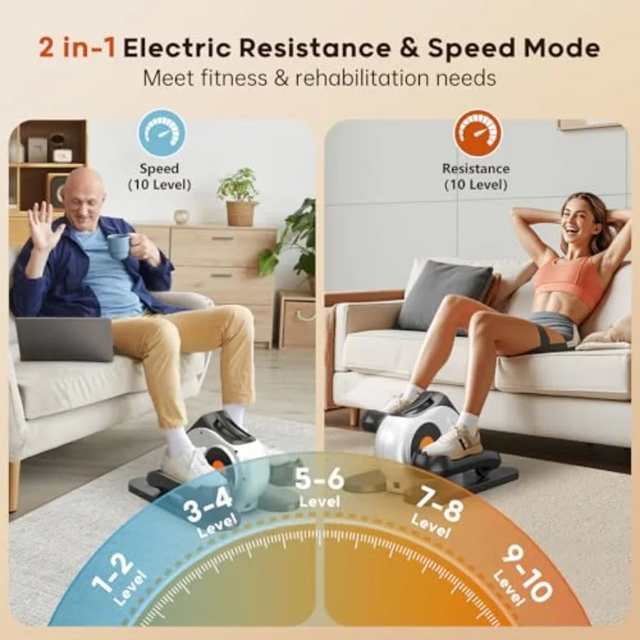 Under Desk Elliptical for Seniors 2in1 Electric Leg Exerciser with Remote Control 10 Resistance Levels and 10 Speed Settings 3
