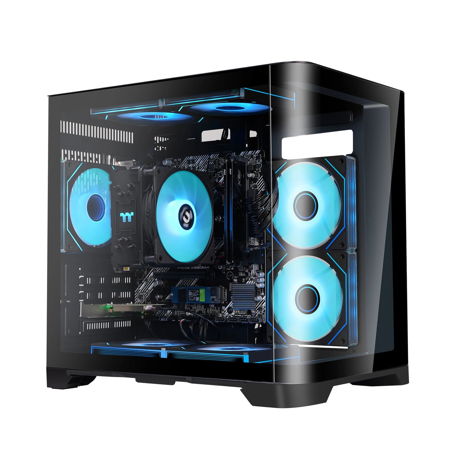 YEAH MAGIC Gaming Desktop AMD Ryzen 5 5600GT 3.9GHz 16GB(8G*2) DDR4 3200 1T NVME SSD ARGB 7 Fans Win 11 Home Gamer Desktop Compu