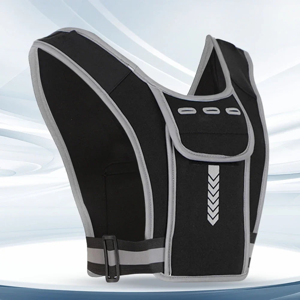 Running Backpack Reflective Vest Package Multifunctional Sports Phone Chest Pack Lightweight for Outdoor Sports Cycling Climbing