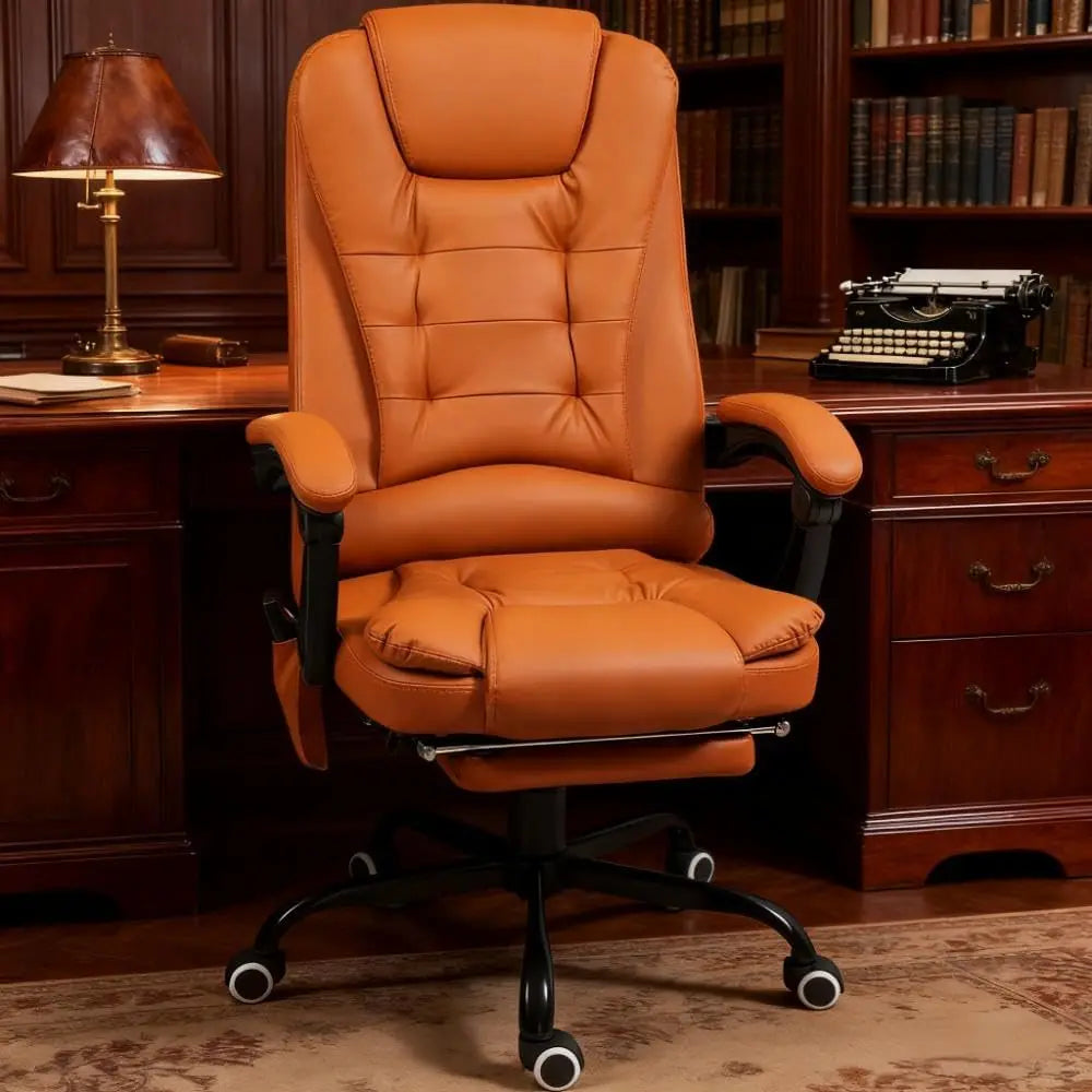 Ergonomic Office Chair with Footrest and Heated,Update Massage Gaming Chair with 7 Vibration Point, Suit for Heavy People