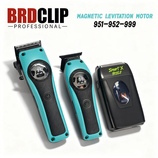 BRDCLIP Barber Professional Magnetic Levitation Motor Hair Clipper 7800-13000RPM DLC Blade Trimmer 9000-12000RPM Shaver 9000RPM
