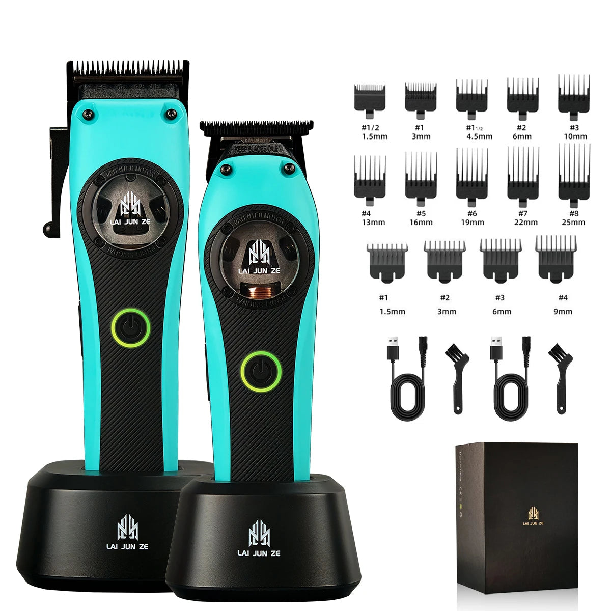 BRDCLIP Barber Professional Magnetic Levitation Motor Hair Clipper 7800-13000RPM DLC Blade Trimmer 9000-12000RPM Shaver 9000RPM